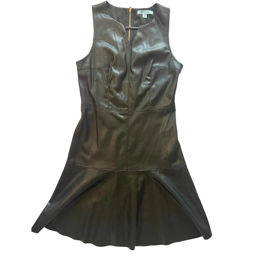 She + Sky dress faux leather